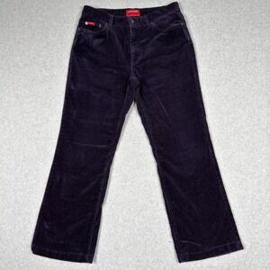 Chaps Denim Womens Purple Corduroy Pants Wide Leg Size 6